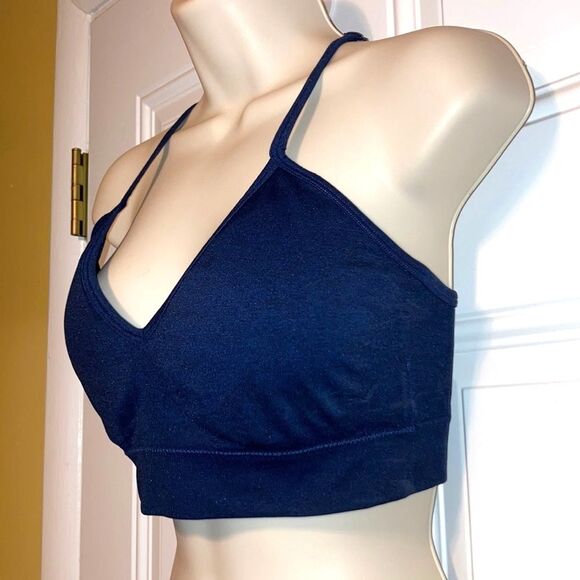 SECRET TREASURES Smoothing Convertible Sports Bra Navy Blue Womens Large - Picture 3 of 10